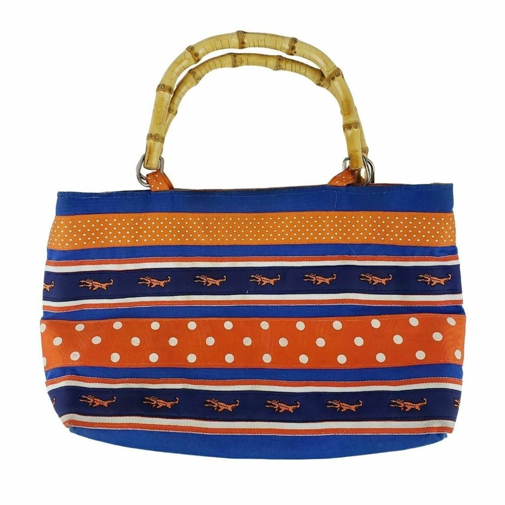 Palm Beach Ribbon Designs Alligator Purse Orange